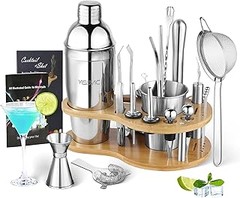 Mejores lugares para comprar kits de coctelería con soporte de bambú