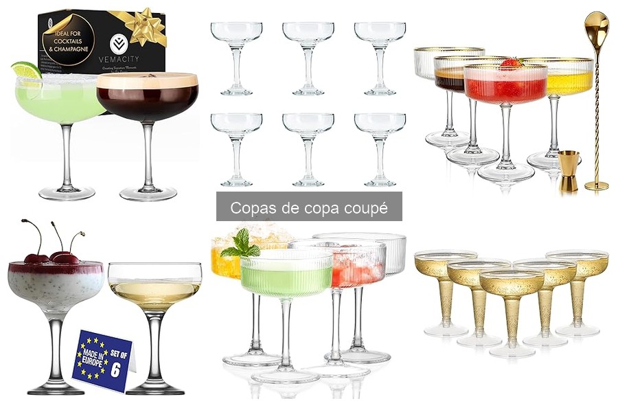 Alternativas a las copas coupé para cócteles en casa