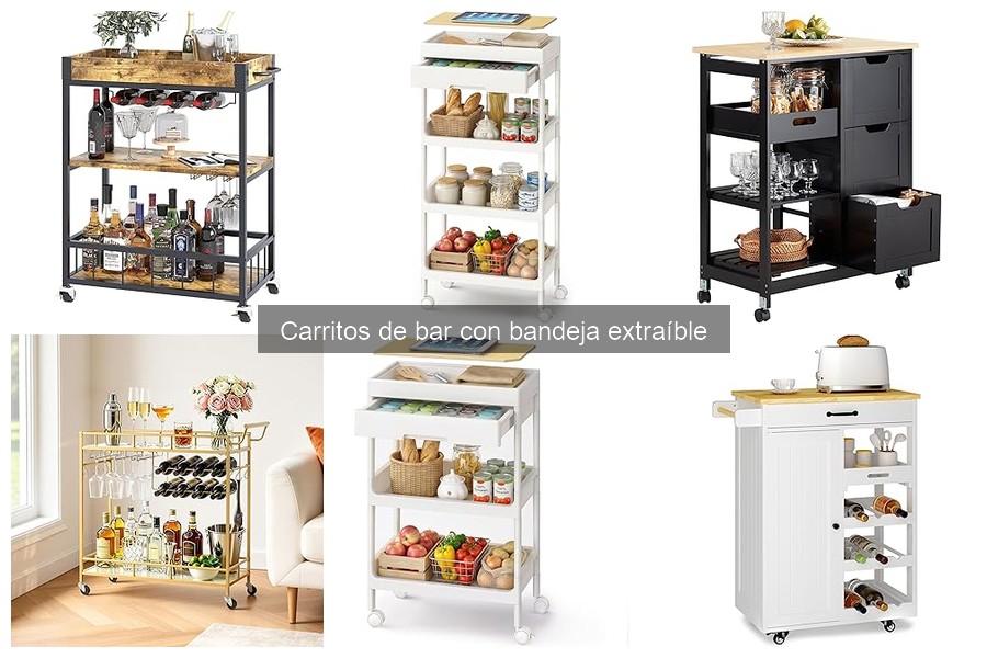 Alternativas a los carritos de bar con bandeja extraíble
