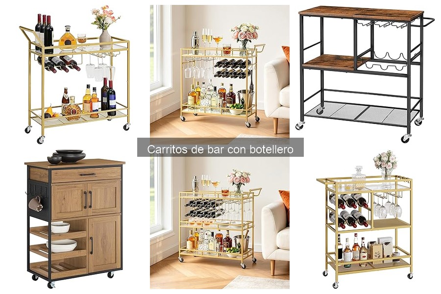 Alternativas a los carritos de bar con botellero: opciones prácticas