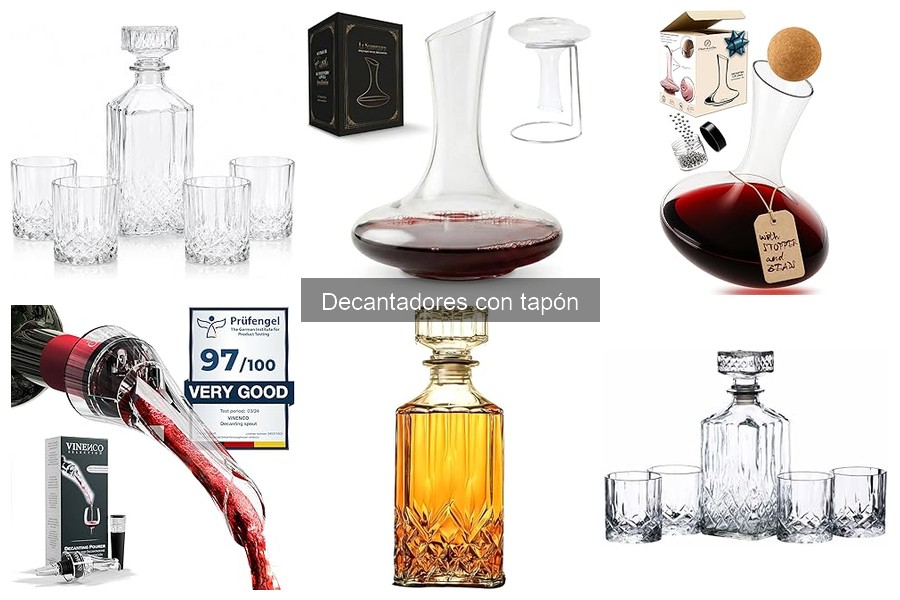 Alternativas a los decantadores con tapón para coctelería