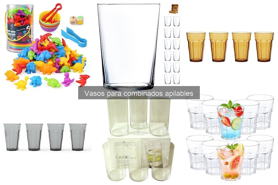 Alternativas a los vasos apilables para coctelería en casa