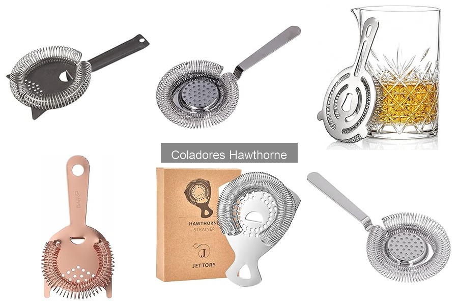 Alternativas al colador Hawthorne en coctelería