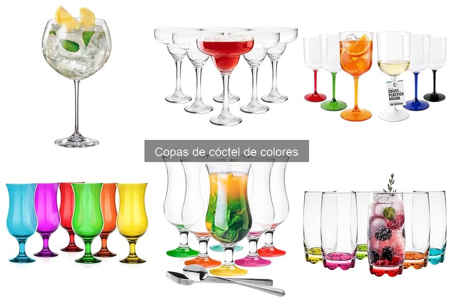 Alternativas creativas a copas de cóctel de colores