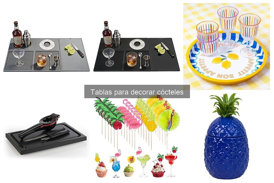 Alternativas creativas a tablas decorativas para cócteles