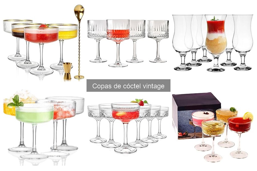 Alternativas modernas a las copas de cóctel vintage
