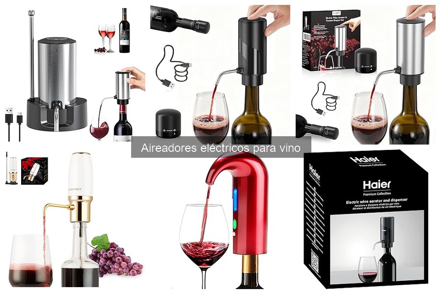 ** Características clave de un aireador eléctrico para vino