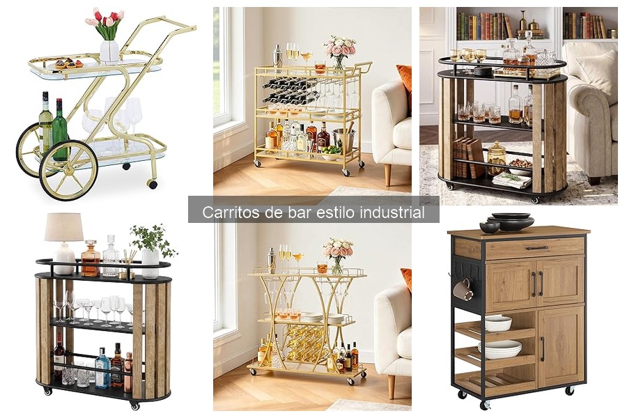Carrito de Bar Estilo Industrial: Características Clave