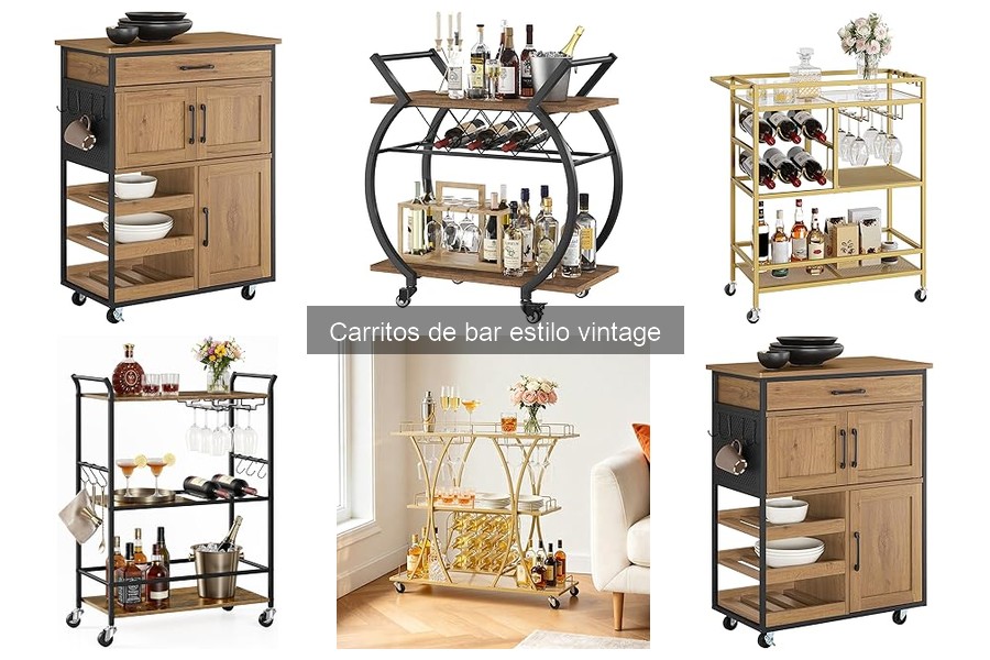 Carrito de bar estilo vintage: definición y características