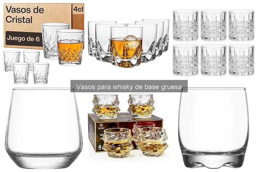 Cocteles ideales para vasos de whisky de base gruesa