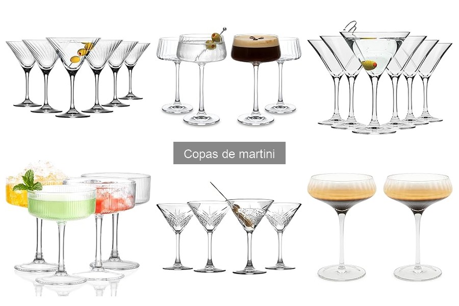 ¿Cómo influye el material de las copas de martini en el sabor?
