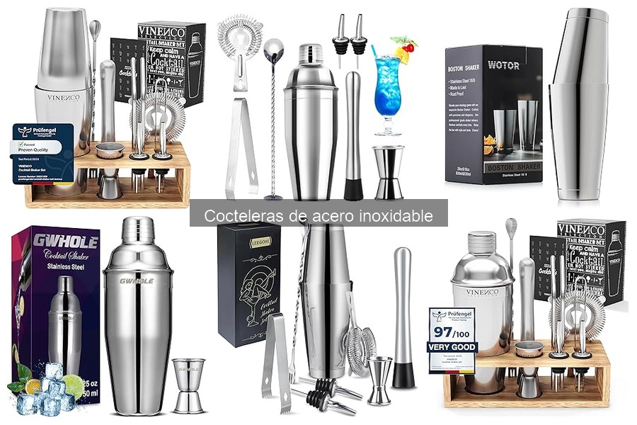 Comparativa de Cocteleras de Acero Inoxidable y Otros Materiales