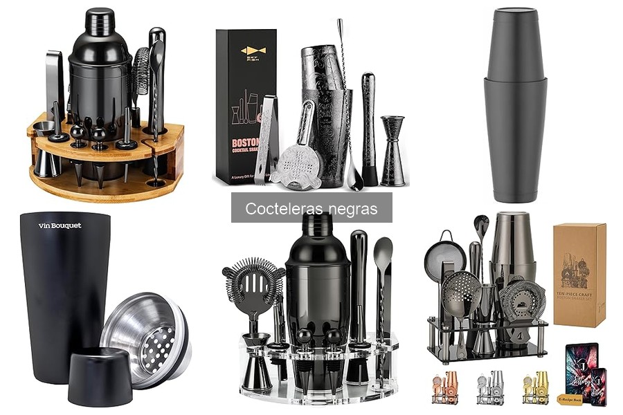 Comparativa de Cocteleras Negras y Colores Variados