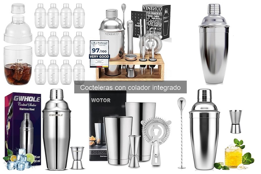 Comparativa de precios de cocteleras con colador integrado