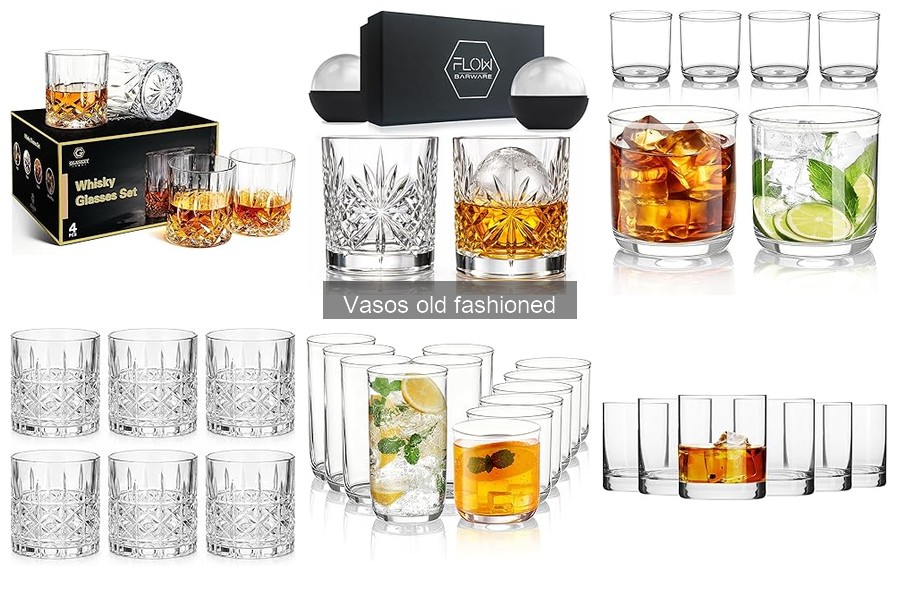 Comparativa de Vasos Old Fashioned y Otros para Cócteles