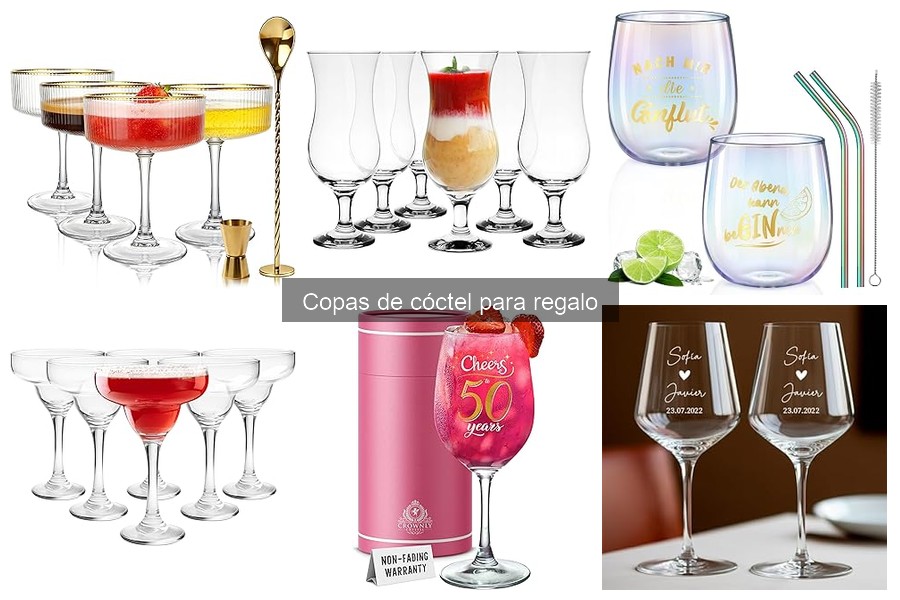 Copas de cóctel ideales para diferentes tipos de cócteles