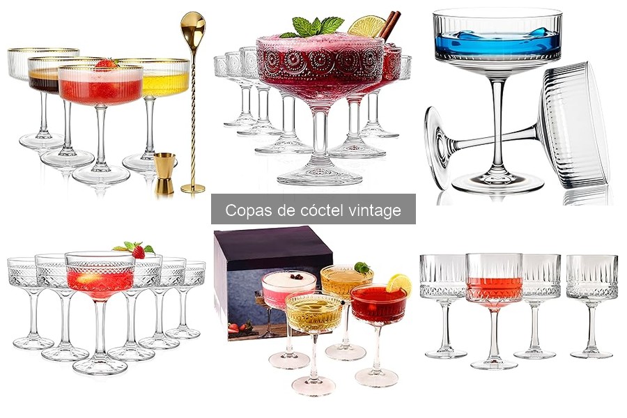 ** Copas de cóctel vintage para ocasiones especiales: ¡Elige las mejores!