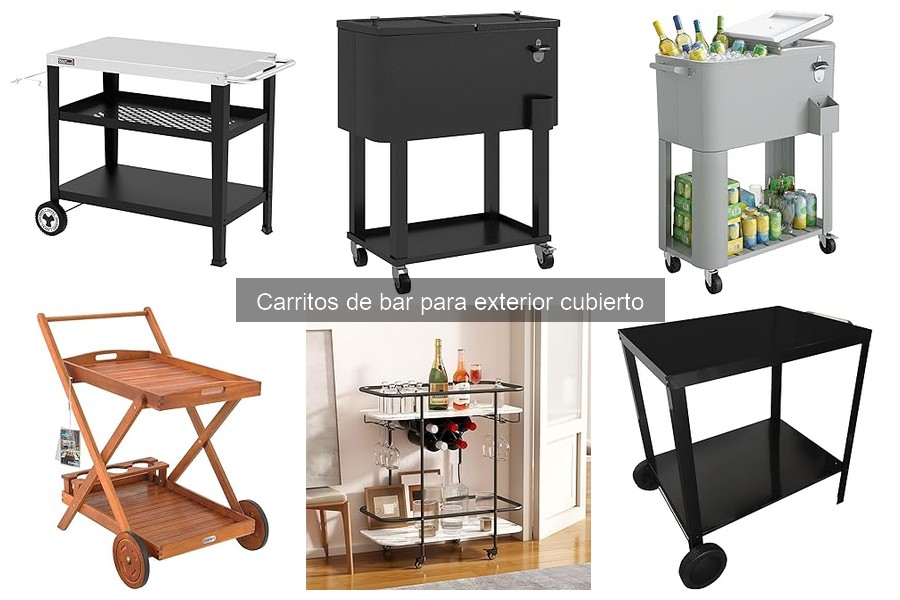 ¿Cuánto cuesta un carrito de bar para exterior cubierto?
