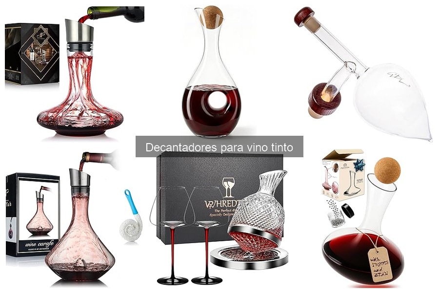 Decantadores de vino tinto con diseño innovador