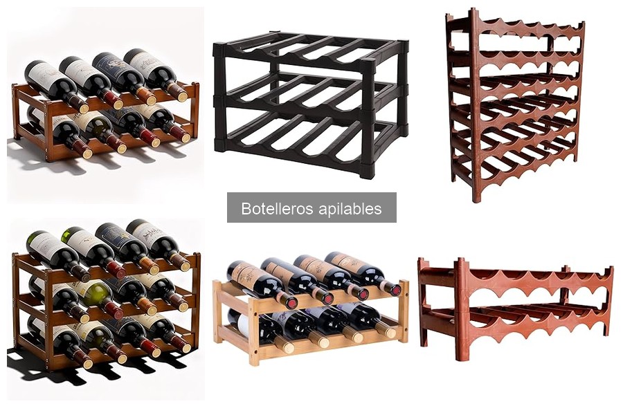 Diferencias entre botelleros apilables y fijos