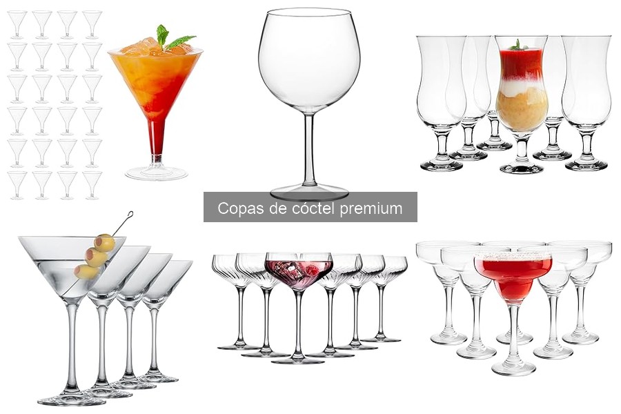 Diferencias entre copas de cóctel premium y comunes