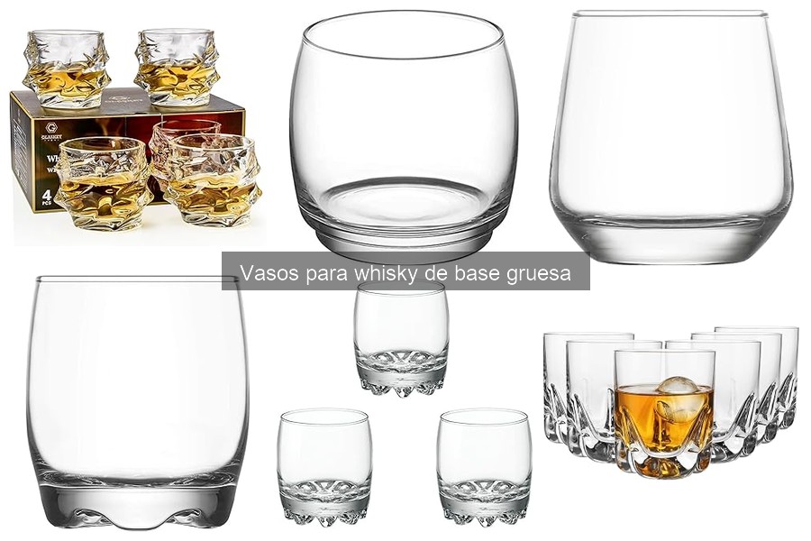Diferencias entre vasos de whisky de base gruesa y normales