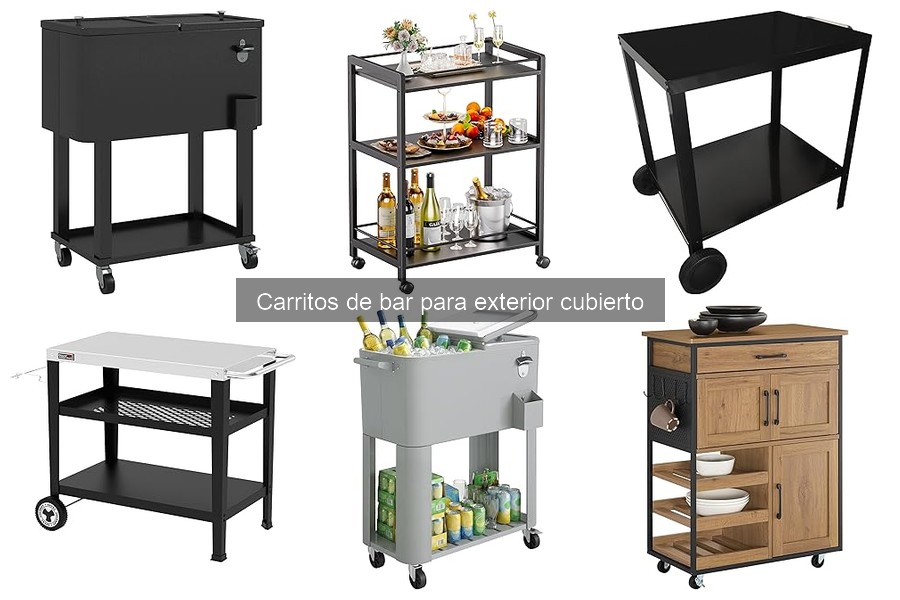 Estilos decorativos para tu carrito de bar exterior cubierto