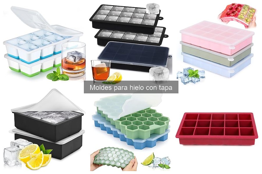 Guía de tamaños de moldes para hielo con tapa