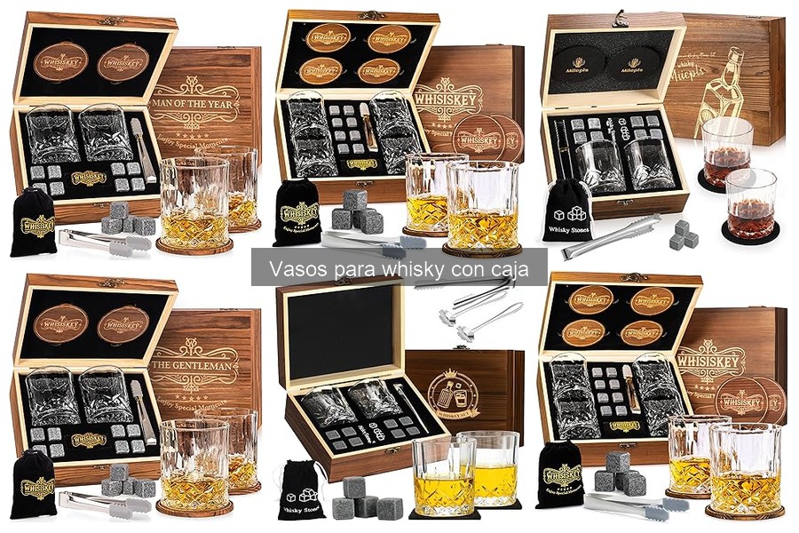Ideas de regalos: vasos para whisky con caja perfectos