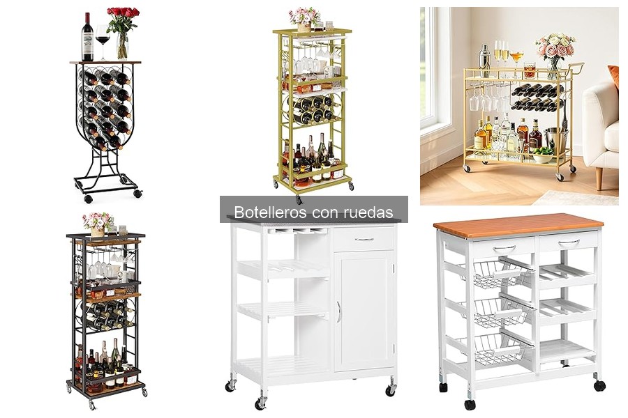 Mejores botelleros con ruedas para espacios pequeños
