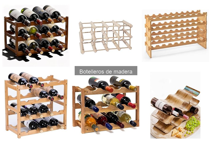 Mejores botelleros de madera para tu bar en casa