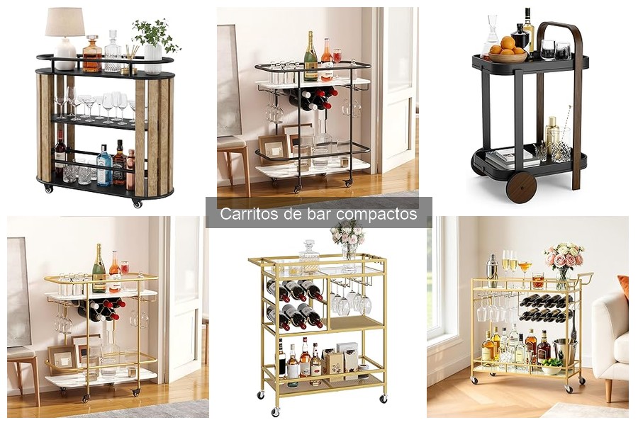 Mejores carritos de bar compactos para espacios pequeños