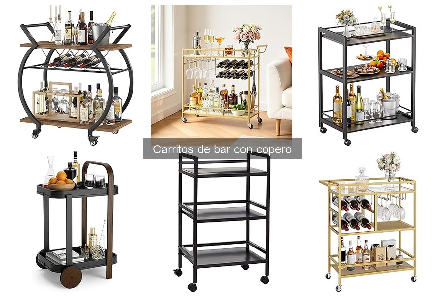 Mejores carritos de bar con copero para apartamentos pequeños