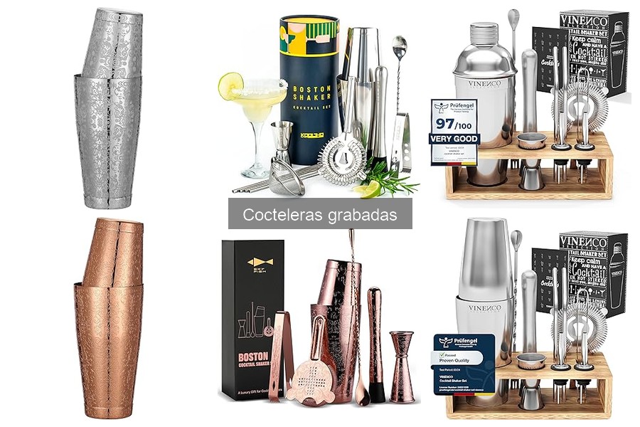 Mejores marcas de cocteleras grabadas para cócteles únicos