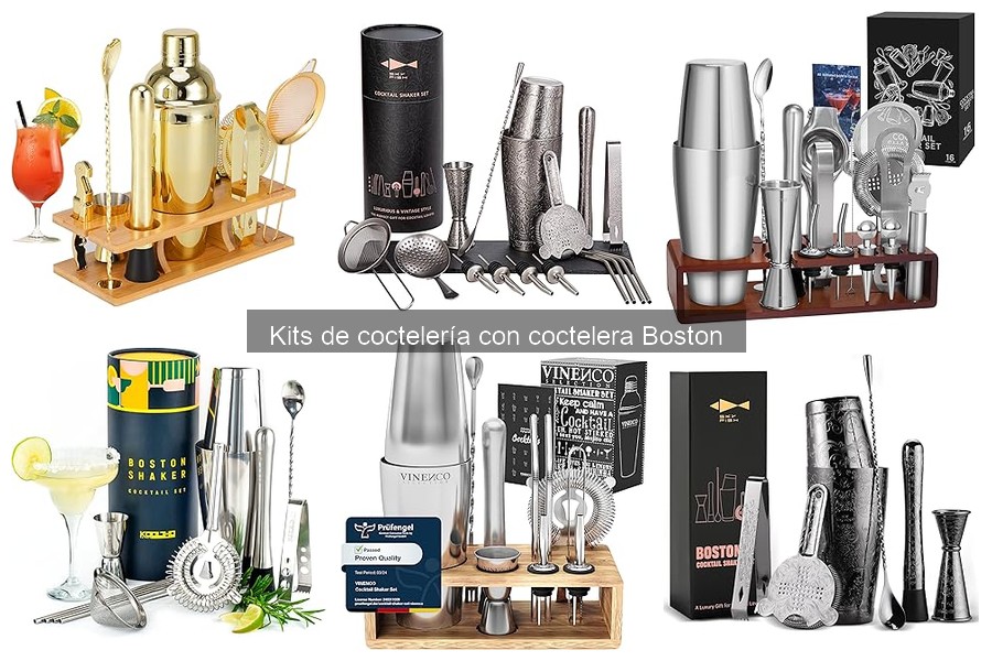 Mejores marcas de kits de coctelería con coctelera Boston