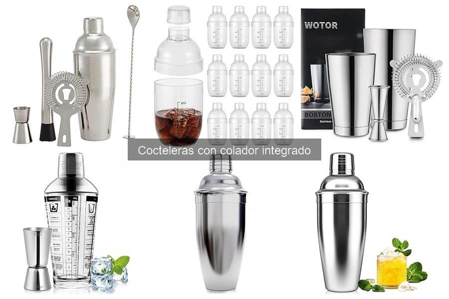 Mejores materiales para cocteleras con colador integrado