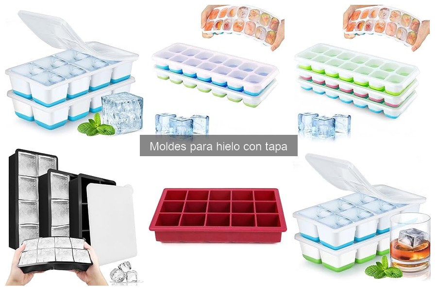 Moldes para Hielo con Tapa Perfectos para Fiestas