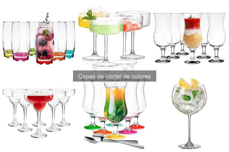Ofertas y precios de copas de cóctel de colores en Amazon