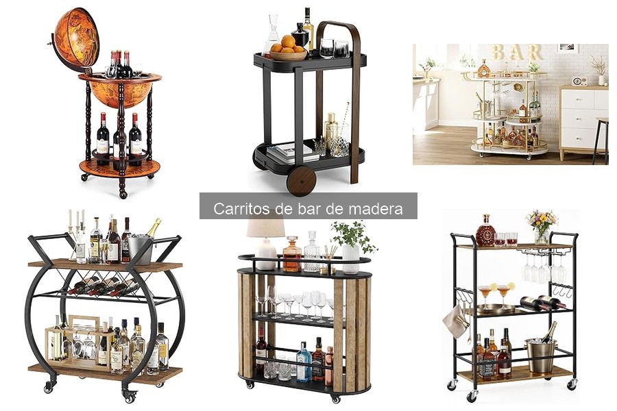 ¿Qué es un carrito de bar de madera? Características y usos