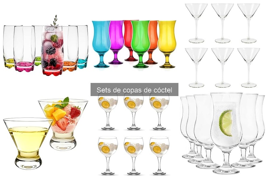 ¿Qué incluye un set de copas de cóctel típico?