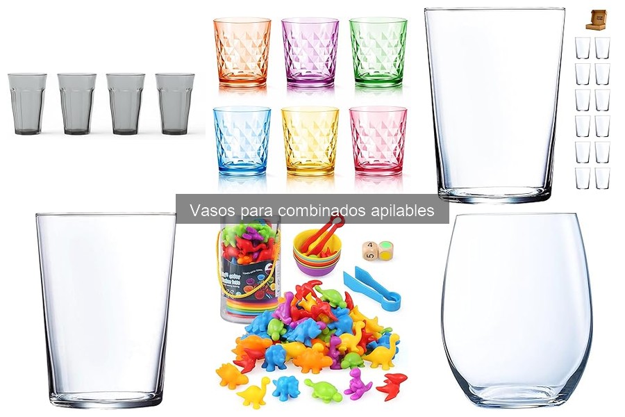¿Qué son los vasos para combinados apilables?