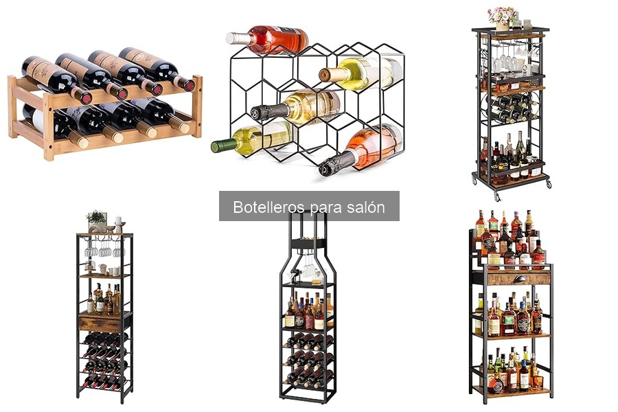 Tipos de botelleros para salón: diseños y materiales
