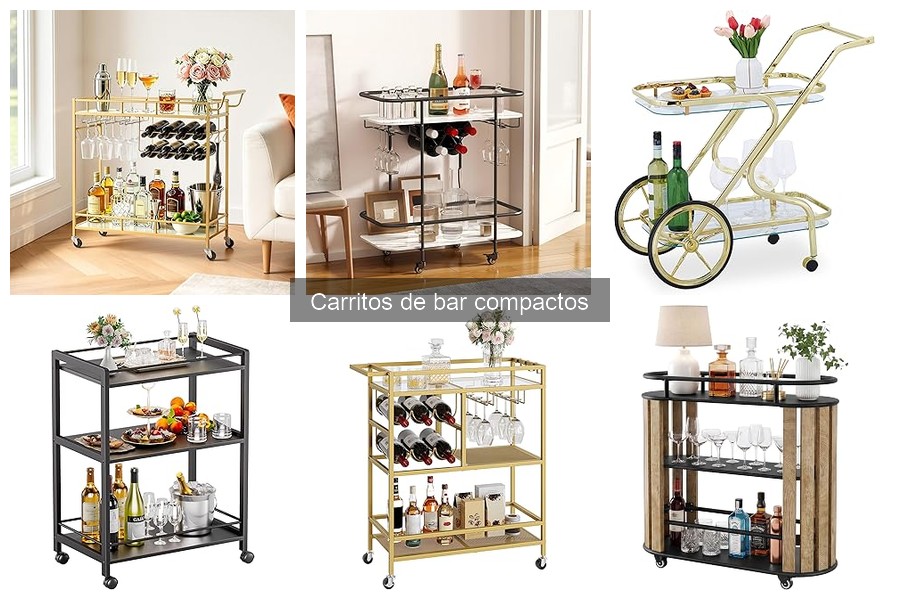 Tipos de carritos de bar compactos para tu hogar