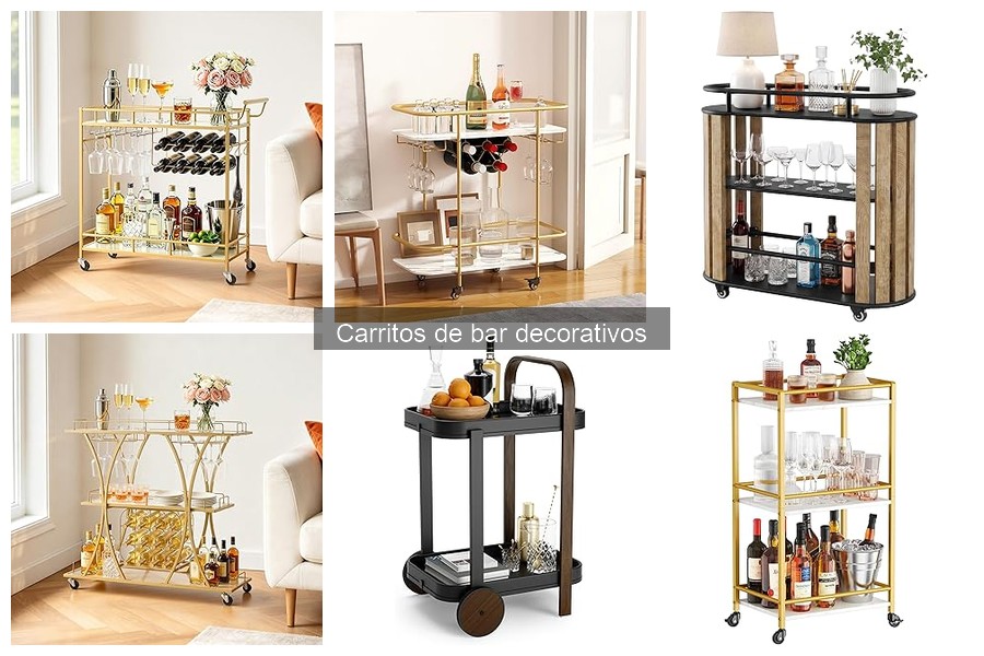 Tipos de carritos de bar decorativos para tu hogar