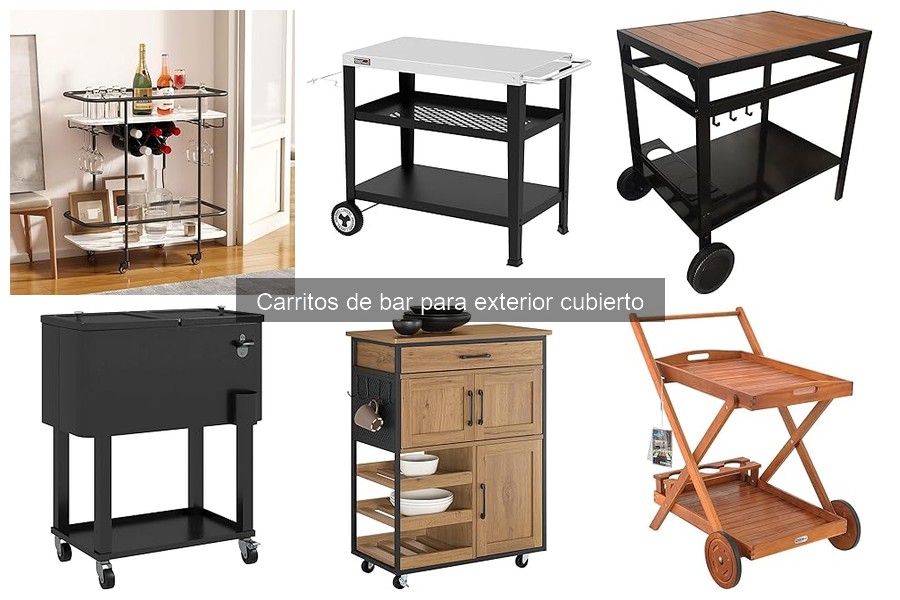 Tipos de carritos de bar para exterior cubierto: Guía completa