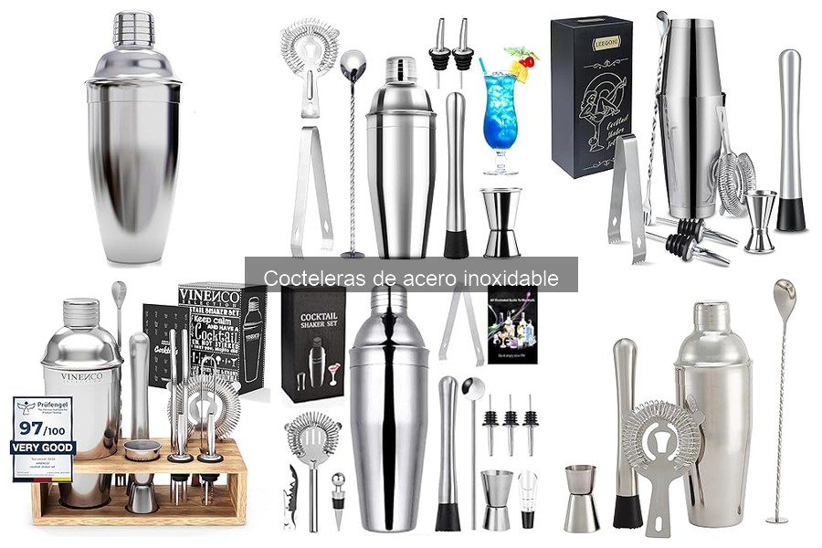 Tipos de cocteleras de acero inoxidable para tu bar en casa