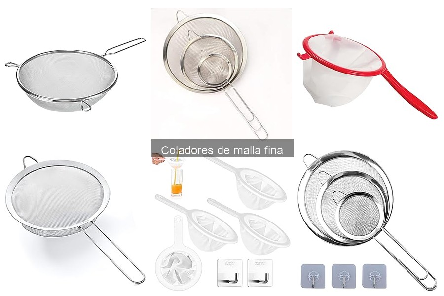 Tipos de coladores de malla fina para coctelería