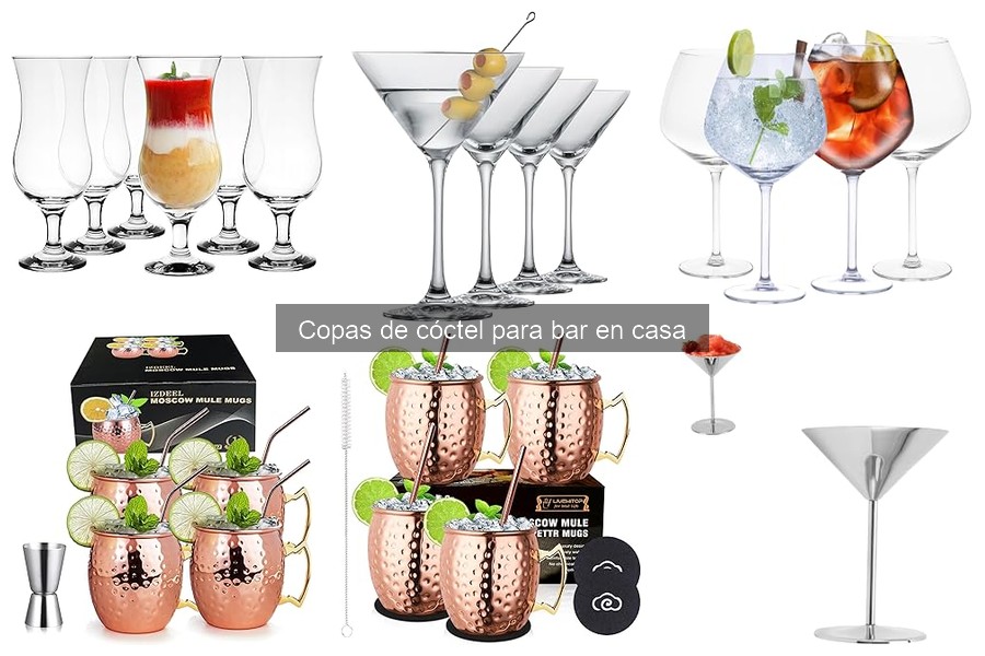 Tipos de copas de cóctel y sus mejores usos en casa