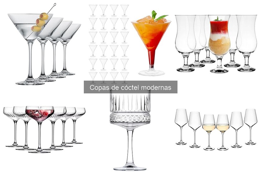 Tipos de copas de cóctel y sus usos esenciales