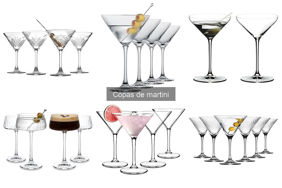 Tipos de copas de martini: Estilos y diseños únicos